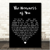 Hoagy Carmichael The Nearness of You Black Heart Song Lyric Print