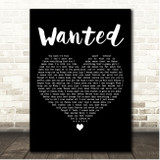 Hunter Hayes Wanted Black Heart Song Lyric Print