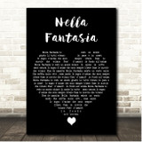 Il Divo Nella Fantasia Black Heart Song Lyric Print