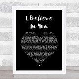Michael Buble I Believe In You Black Heart Song Lyric Print