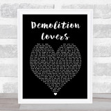 My Chemical Romance Demolition Lovers Black Heart Song Lyric Print