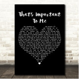 Joey + Rory That's Important To Me Black Heart Song Lyric Print