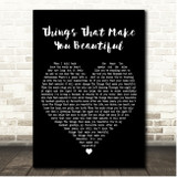 John Adams Things That Make You Beautiful Black Heart Song Lyric Print