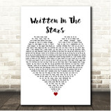John Legend & WENDY Written In The Stars White Heart Song Lyric Print