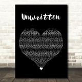 Natasha Bedingfield Unwritten Black Heart Song Lyric Print