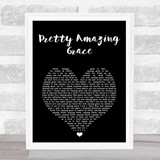 Neil Diamond Pretty Amazing Grace Black Heart Song Lyric Print
