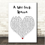 Kenneth McKellar A Wee Cock Sparra White Heart Song Lyric Print