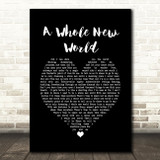 Peabo Bryson & Regina Belle A Whole New World Black Heart Song Lyric Print