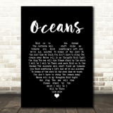 Pearl Jam Oceans Black Heart Song Lyric Print