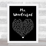 Peggy Lee Mr. Wonderful Black Heart Song Lyric Print