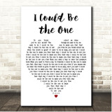 Avicii vs Nicky Romero I Could Be the One White Heart Song Lyric Print
