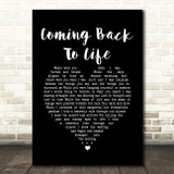 Pink Floyd Coming Back To Life Black Heart Song Lyric Print
