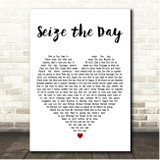 Newsies Original Broadway Cast Seize the Day White Heart Song Lyric Print