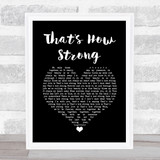 Richard Ashcroft That's How Strong Black Heart Song Lyric Print