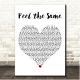 Olly Murs Feel the Same White Heart Song Lyric Print