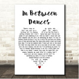 Pam Tillis In Between Dances White Heart Song Lyric Print