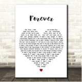 Rascal Flatts Forever White Heart Song Lyric Print