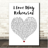 Be More Chill Ensemble I Love Play Rehearsal White Heart Song Lyric Print