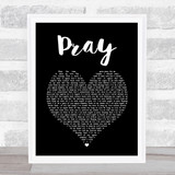 Take That Pray Black Heart Song Lyric Print