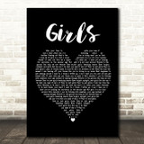 The 1975 Girls Black Heart Song Lyric Print