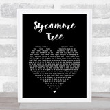 The Hunna Sycamore Tree Black Heart Song Lyric Print