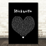 The Pussycat Dolls Stickwitu Black Heart Song Lyric Print