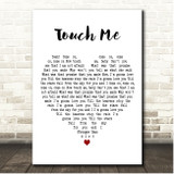 The Doors Touch Me White Heart Song Lyric Print