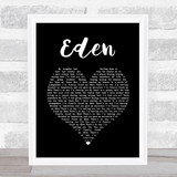 The Script Eden Black Heart Song Lyric Print