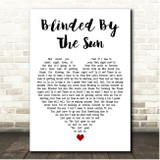 The Seahorses Blinded By The Sun White Heart Song Lyric Print