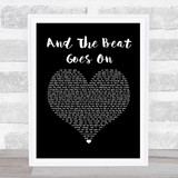 The Whispers And The Beat Goes On Black Heart Song Lyric Print