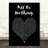 Theory Of A Deadman All Or Nothing Black Heart Song Lyric Print
