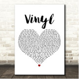 Upchurch Vinyl White Heart Song Lyric Print