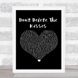 Wolf Alice Don't Delete The Kisses Black Heart Song Lyric Print
