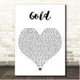 Britt Nicole Gold White Heart Song Lyric Print