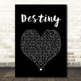 Zero 7 Destiny Black Heart Song Lyric Print