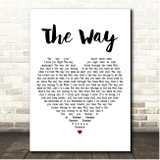 Bruce Springsteen The Way White Heart Song Lyric Print