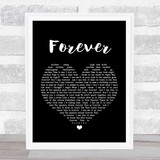 Aaron Lewis Forever Black Heart Song Lyric Quote Print