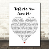 Demi Lovato Tell Me You Love Me White Heart Song Lyric Print