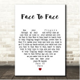 Alabama Face To Face White Heart Song Lyric Print