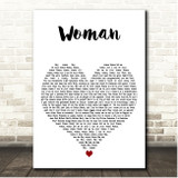 Doja Cat Woman White Heart Song Lyric Print