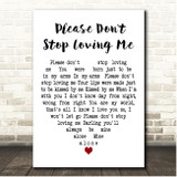 Elvis Presley Please Dont Stop Loving Me White Heart Song Lyric Print