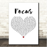 Emmas Imagination Focus White Heart Song Lyric Print