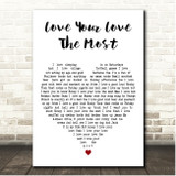 Eric Church Love Your Love The Most White Heart Song Lyric Print