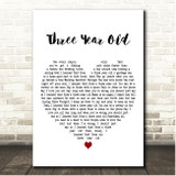 Eric Church Three Year Old White Heart Song Lyric Print