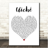 Fish Cliché White Heart Song Lyric Print