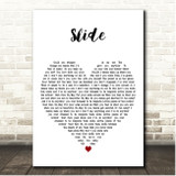 Goo Goo Dolls Slide White Heart Song Lyric Print