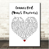 Hydelic Connected (Yours Forever) White Heart Song Lyric Print