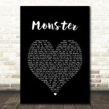 Gabbie Hanna Monster Black Heart Song Lyric Quote Print