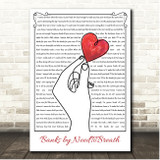 NEEDTOBREATHE Banks Line Art Hand & Heart Song Lyric Print