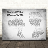 Curtis Stigers You're All That Matters To Me Grey Landscape Man & Lady Song Lyric Print